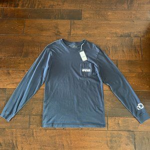 Vineyard Vines Blue Long Sleeve Shark Week Tee Size Small